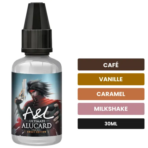 Arome concentre Alucard SWEET EDITION d'A&l, 30 ml, saveurs café, vanille, caramel et 1 autre, sans nicotine — arôme à.