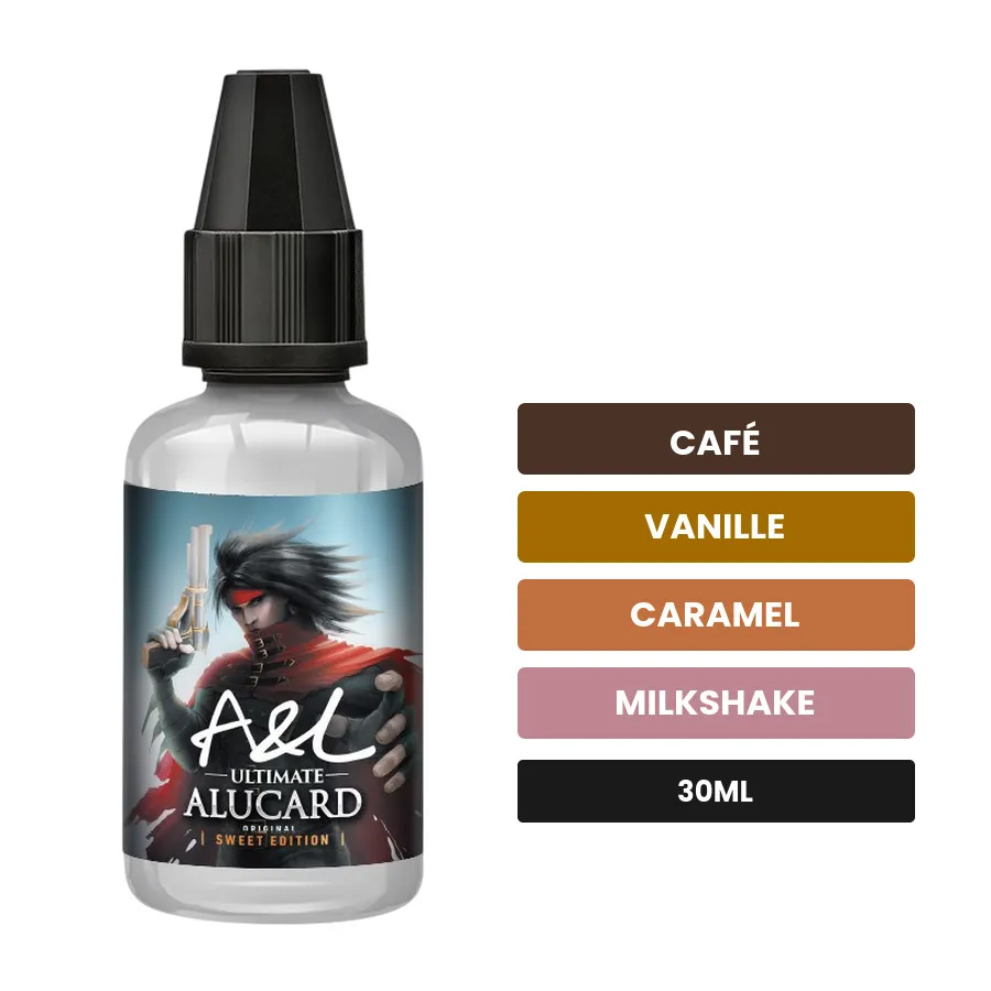 Arome concentre Alucard SWEET EDITION d'A&l, 30 ml, saveurs café, vanille, caramel et 1 autre, sans nicotine — arôme à.