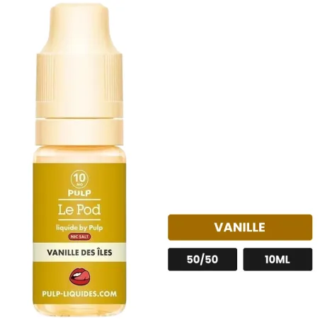 E-liquide Vanille des Îles de Pulp, 10 ml, saveur vanille.