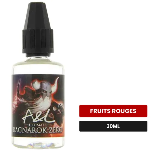 Arome concentre Ragnarok Zero SWEET EDITION FR/ES/EN 10ml Ultimate d'A&l, 30 ml, saveur fruits rouges.
