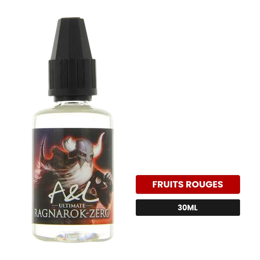 Arome concentre Ragnarok Zero SWEET EDITION FR/ES/EN 10ml Ultimate d'A&l, 30 ml, saveur fruits rouges.