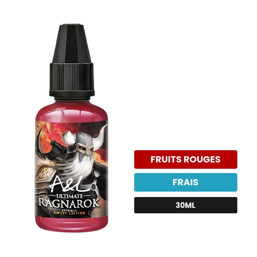 Arome concentre Ragnarok SWEET EDITION d'A&l, 30 ml, saveurs fruits rouges et frais, sans nicotine — arôme à diluer de.