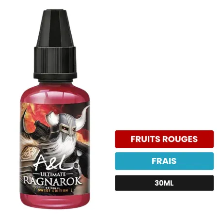 Arome concentre Ragnarok SWEET EDITION d'A&l, 30 ml, saveurs fruits rouges et frais, sans nicotine — arôme à diluer de.