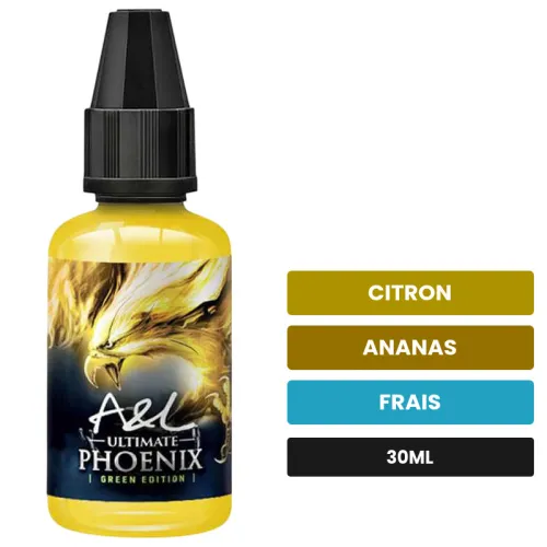 Arome concentre Phoenix Sweet edition d'A&l, 30 ml, saveurs citron, ananas et frais, sans nicotine — arôme à diluer de.