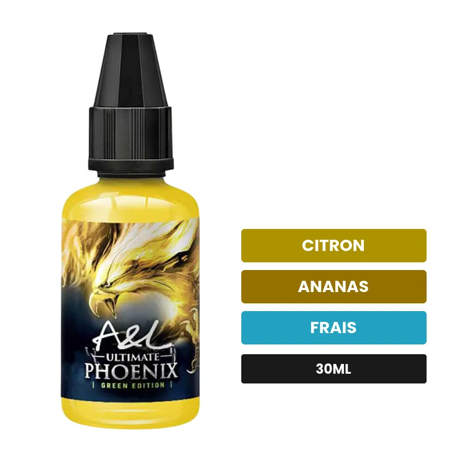 Arome concentre Phoenix Sweet edition d'A&l, 30 ml, saveurs citron, ananas et frais, sans nicotine — arôme à diluer de.