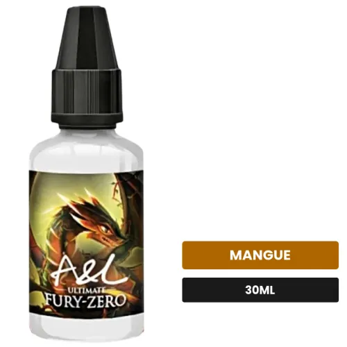 Arome concentre Fury ZERO Sweet Edition d'A&l, 30 ml, saveur mangue, sans nicotine — arôme à diluer de nicotine.