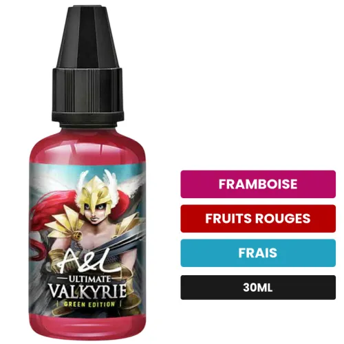 Arome concentre Valkyrie SWEET EDITION d'A&l, 30 ml, saveurs framboise, fruits rouges et frais, sans nicotine — arôme à.