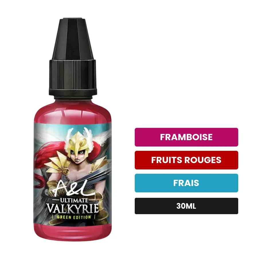 Arome concentre Valkyrie SWEET EDITION d'A&l, 30 ml, saveurs framboise, fruits rouges et frais, sans nicotine — arôme à.