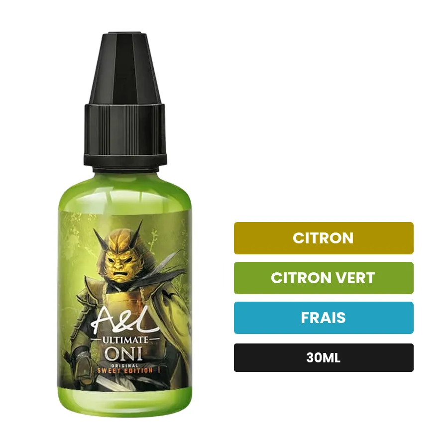 Arome concentre Oni SWEET EDITION FR/ES/EN 10ml Ultimate d'A&l, 30 ml, saveurs citron, citron vert et frais.