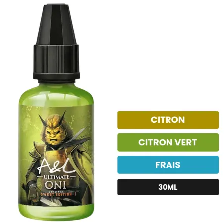 Arome concentre Oni SWEET EDITION FR/ES/EN 10ml Ultimate d'A&l, 30 ml, saveurs citron, citron vert et frais.