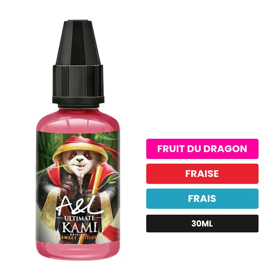Arome concentre Kami SWEET EDITION d'A&l, 30 ml, saveurs fruit du dragon, fraise et frais, sans nicotine — arôme à diluer de.
