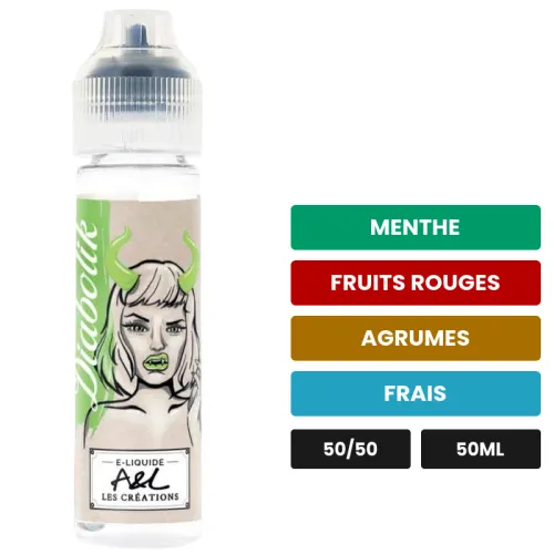 E-liquide Diabolik d'A&l, 50 ml, saveurs menthe, fruits rouges, agrumes et 1 autre, sans nicotine — prêt à booster de.