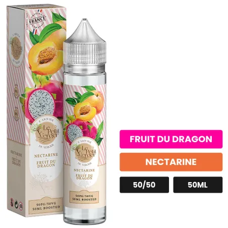 E-liquide Nectarine Fruit du Dragon de Savourea, 50 ml, saveurs fruit du dragon et nectarine.
