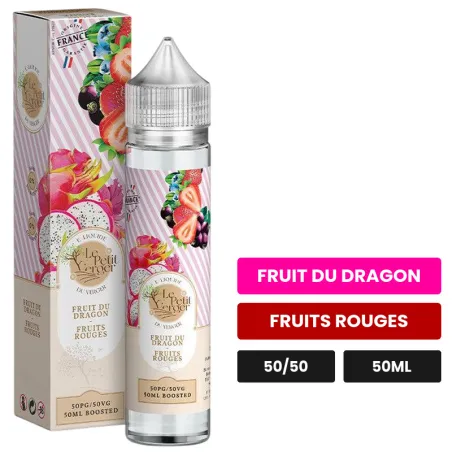 E-liquide Fruit du Dragon Fruits Rouges de Savourea, 50 ml, saveurs fruit du dragon et fruits rouges.