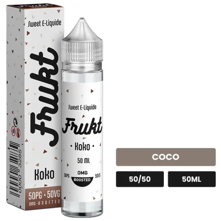 E-liquide Koko de Savourea, 50 ml, saveur coco.