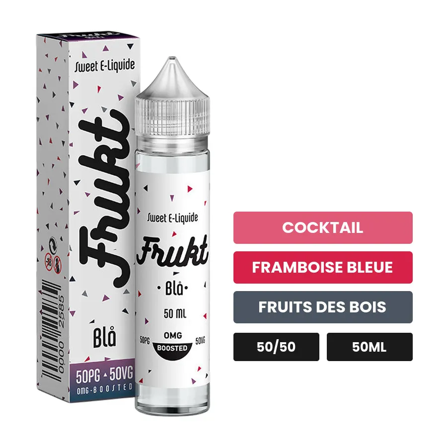 E-liquide Bla de Savourea, 50 ml, saveurs cocktail, framboise bleue et fruits des bois.