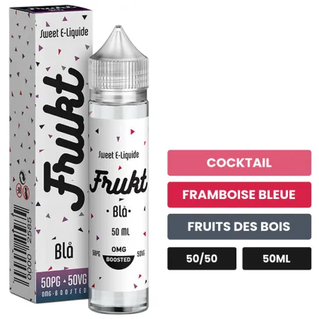 E-liquide Bla de Savourea, 50 ml, saveurs cocktail, framboise bleue et fruits des bois.