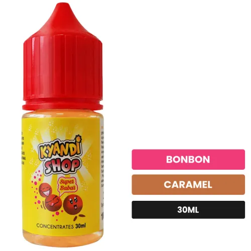 Arome concentre Super Babar de Kyandi Shop, 30 ml, saveurs bonbon et caramel, sans nicotine — arôme à diluer de nicotine.