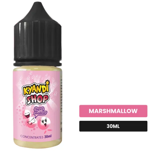 Arome concentre Super Mallow de Kyandi Shop, 30 ml, saveur marshmallow, sans nicotine — arôme à diluer de nicotine.