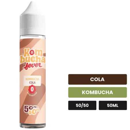 E-liquide Cola de Kombucha Fever, 50 ml, saveurs cola et kombucha.