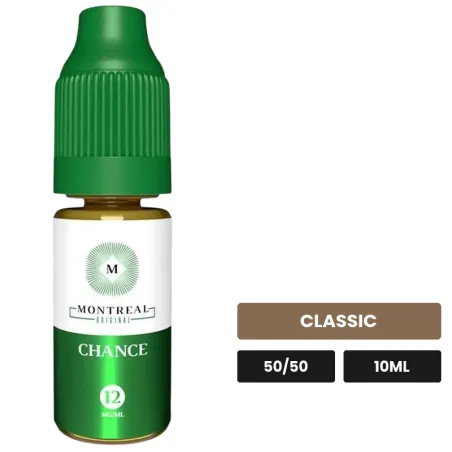 E-liquide Chance de Montreal Original, 10 ml, saveur classic.