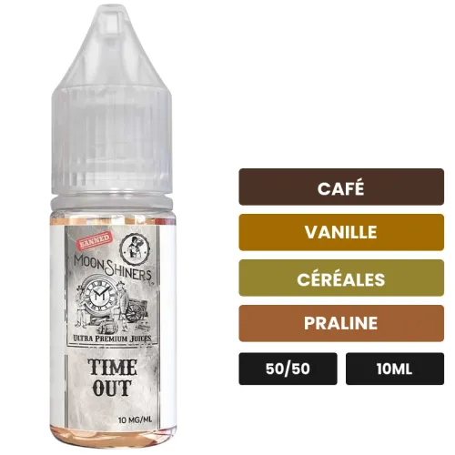E-liquide Time Out de Le French Liquide, 10 ml, saveurs café, vanille, céréales et 2 autres.