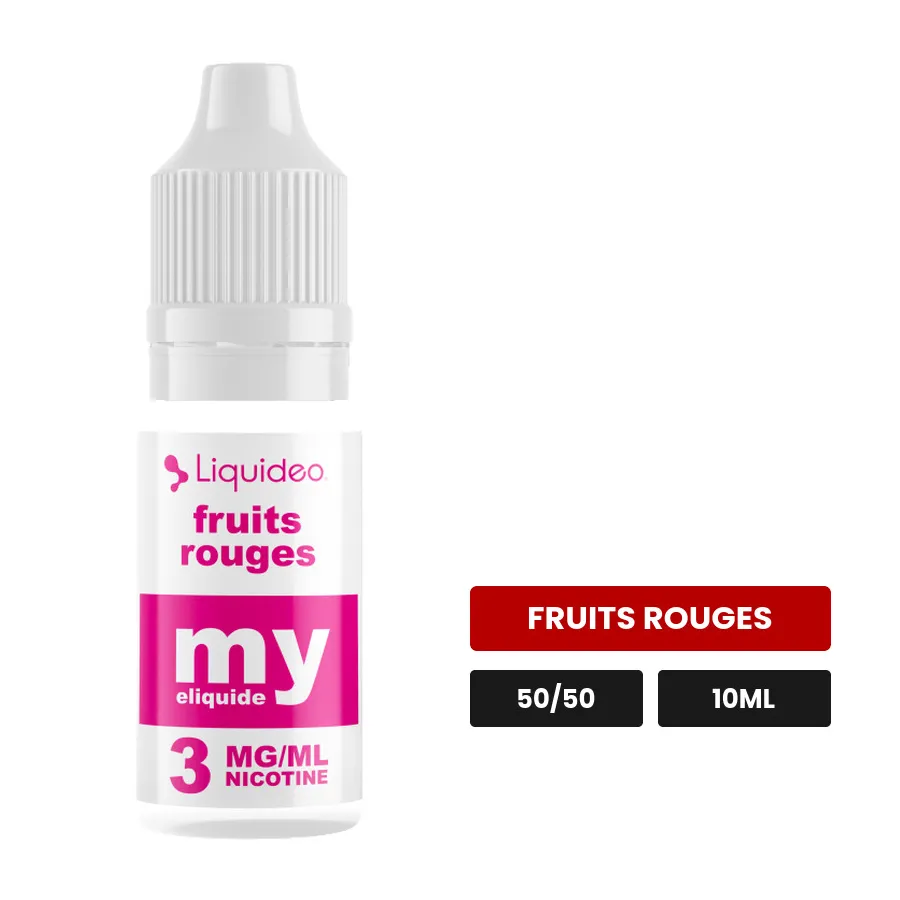 E-liquide Fruits Rouges de Liquideo, 10 ml, saveur fruits rouges.
