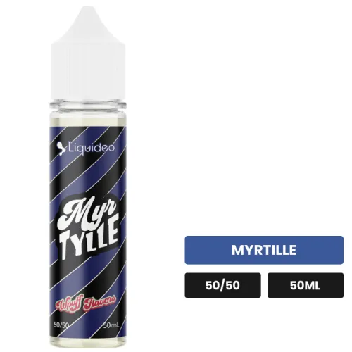 E-liquide Myrtille de Liquideo, 50 ml, saveur myrtille.
