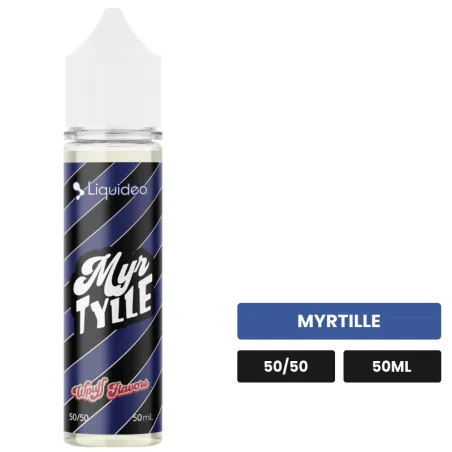 E-liquide Myrtille de Liquideo, 50 ml, saveur myrtille.