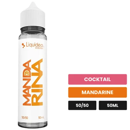 E-liquide Mandarina de Liquideo, 50 ml, saveurs cocktail et mandarine.