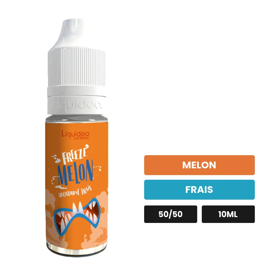 E-liquide Melon de Liquideo, 10 ml, saveurs melon et frais.