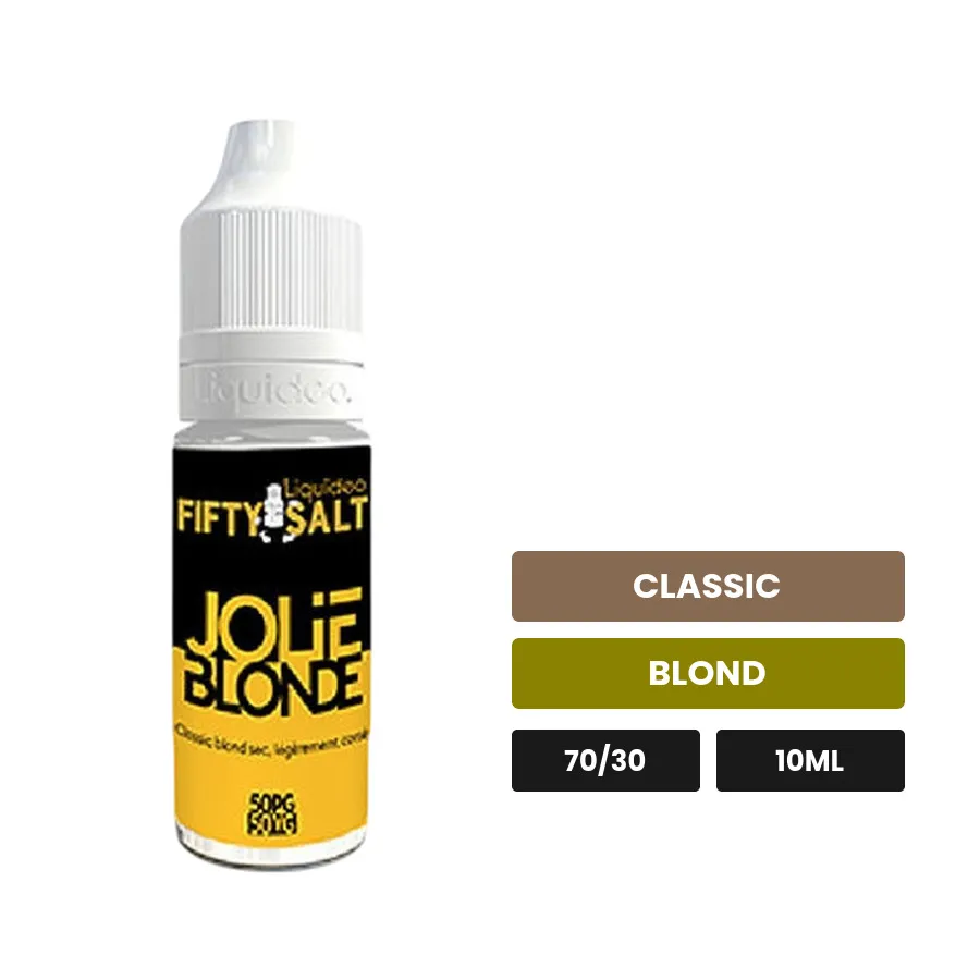 E-liquide Jolie Blonde de Liquideo, 10 ml, saveurs classic et blond.