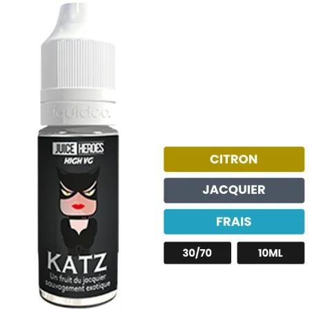 E-liquide Katz de Liquideo, 10 ml, saveurs citron, jacquier et frais.