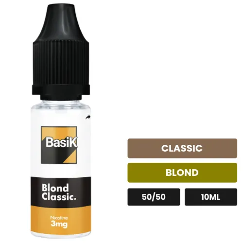 E-liquide Blond Classic de Cloud Vapor, 10 ml, saveurs classic et blond, 10 mg de nicotine.