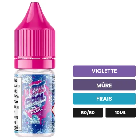 E-liquide Mûre Sauvage Violette de Liquidarom, 10 ml, saveurs violette, mûre et frais.