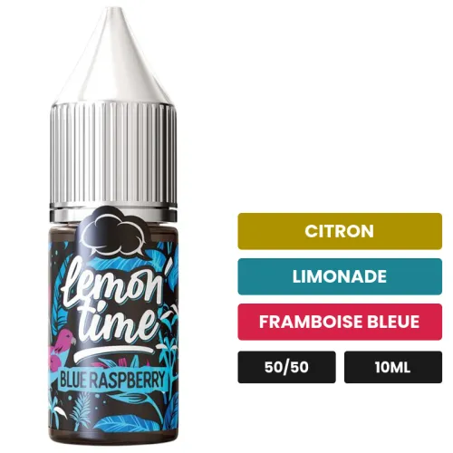 E-liquide Blue Raspberry d'Eliquid France, 10 ml, saveurs citron, limonade et framboise bleue.