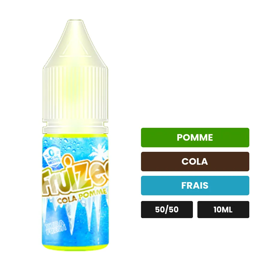 E-liquide Cola Pomme d'Eliquid France, 10 ml, saveurs pomme, cola et frais.
