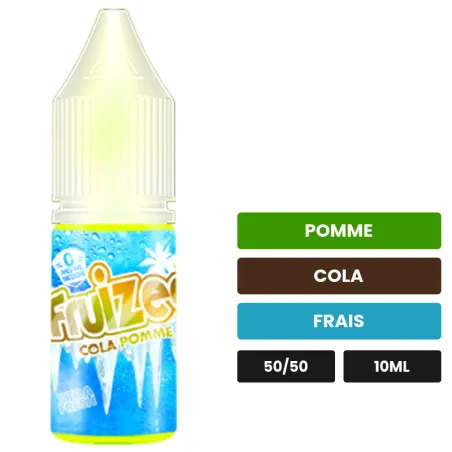 E-liquide Cola Pomme d'Eliquid France, 10 ml, saveurs pomme, cola et frais.