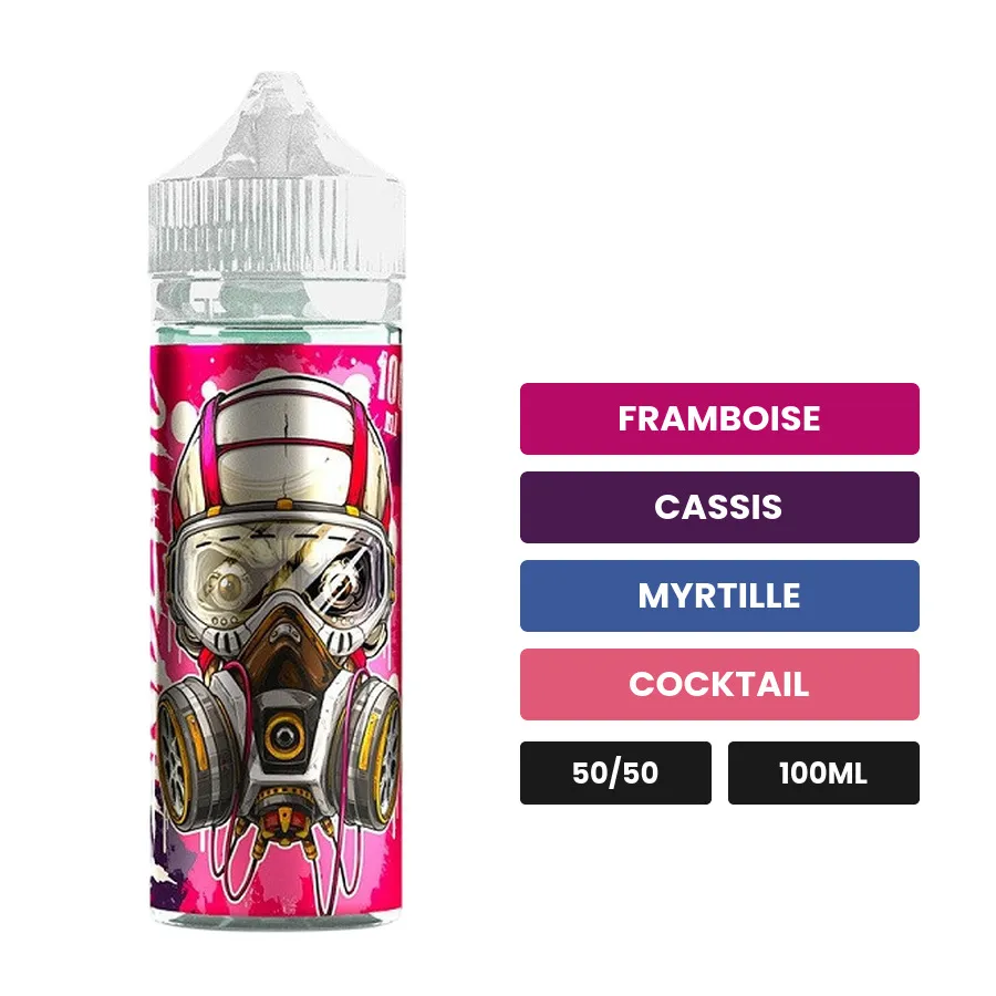 E-liquide Pandemic de Cloud Vapor, 100 ml, saveurs framboise, cassis, myrtille et 1 autre.