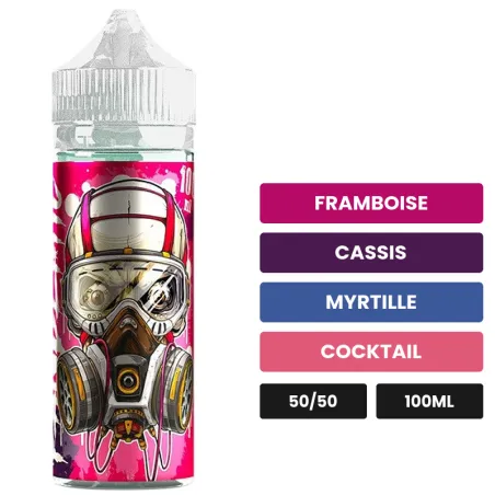 E-liquide Pandemic de Cloud Vapor, 100 ml, saveurs framboise, cassis, myrtille et 1 autre.