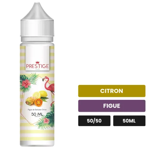 E-liquide Figue De Barbarie Citron de Prestige Fruits, 50 ml, saveurs citron et figue.