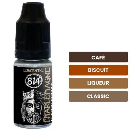Arome concentre Charlemagne de 814, saveurs café, biscuit, liqueur et 2 autres.