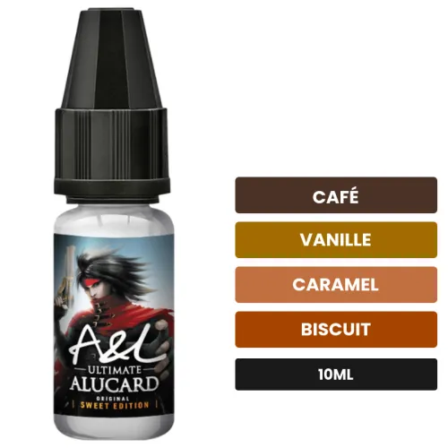 Arome concentre Alucard Sweet Edition d'A&l, 10 ml, saveurs café, vanille, caramel et 2 autres.
