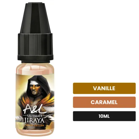 Arome concentre Jiraya Sweet Edition d'A&l, 10 ml, saveurs vanille et caramel.