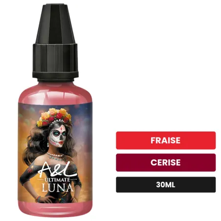 Arome concentre Luna Sweet Edition d'A&l, 30 ml, saveurs fraise et cerise.