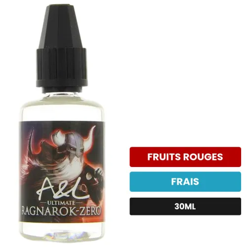 Arome concentre Ragnarok Zero Green Edition d'A&l, 30 ml, saveurs fruits rouges et frais, sans nicotine — arôme à diluer de.