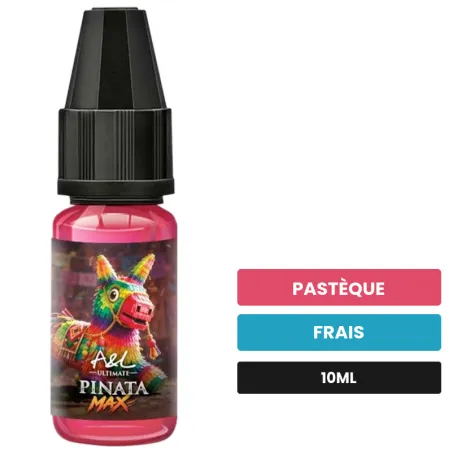 Arome concentre Pinata MAX d'A&l, 10 ml, saveurs pastèque et frais.
