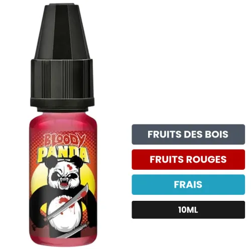 Arome concentre Bloody Panda d'A&l, 10 ml, saveurs fruits des bois, fruits rouges et frais.