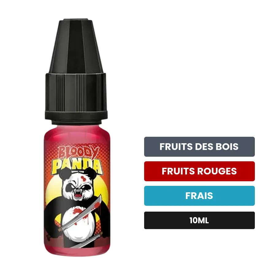 Arome concentre Bloody Panda d'A&l, 10 ml, saveurs fruits des bois, fruits rouges et frais.