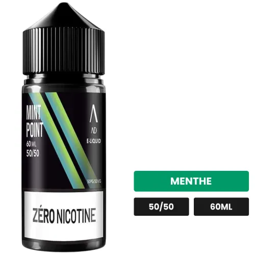 E-liquide Mint Point d'Adalya, 60 ml, saveur menthe.